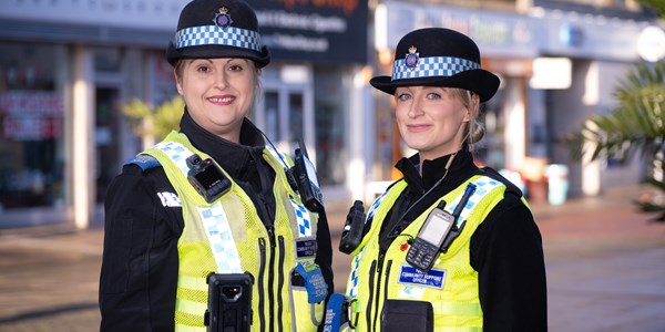 Two PSCO's on the high street
