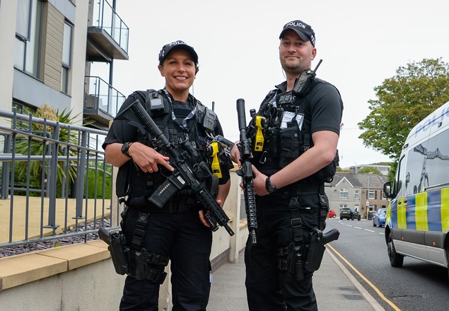 Male and Female Armed Response Officers