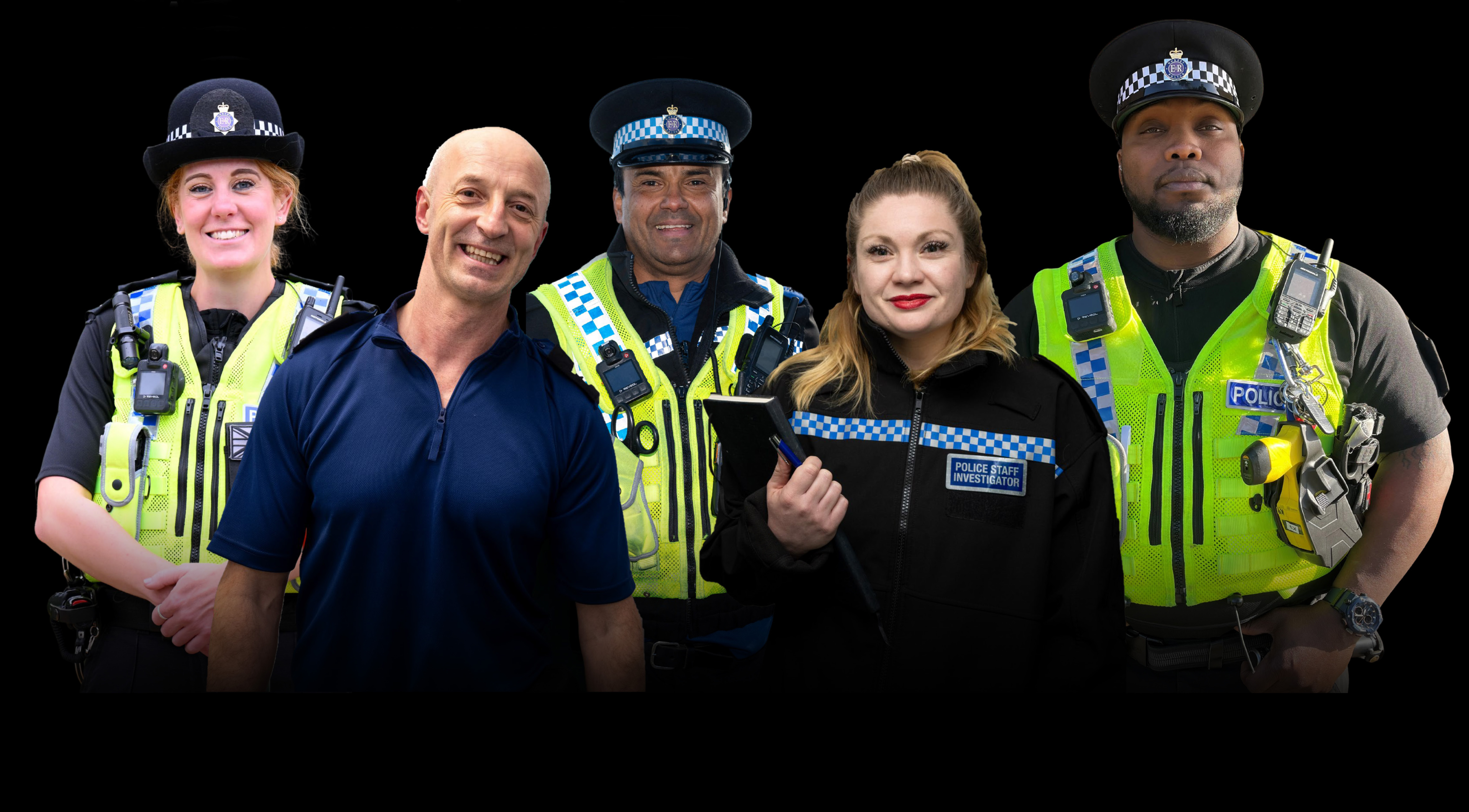 Group of officers, male and female and people of colour