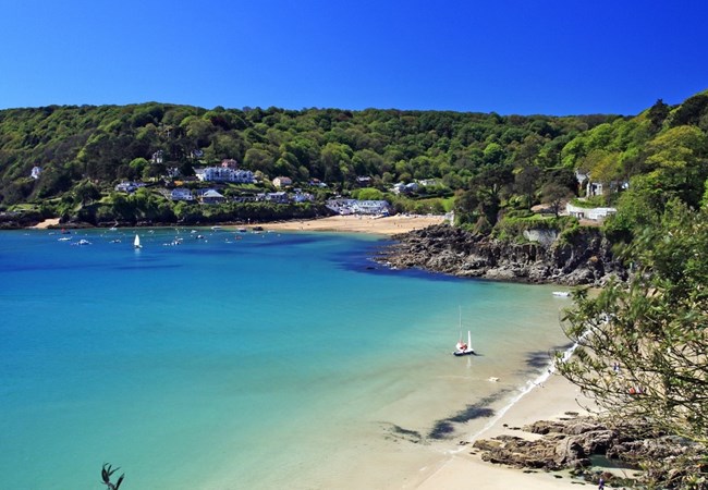 South Devon river and village scene